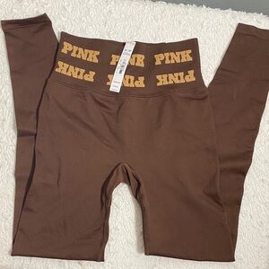 PINK Victoria's Secret Chocolate Brown  Leggings NWT